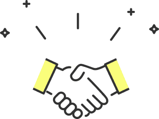 握手しているイラスト