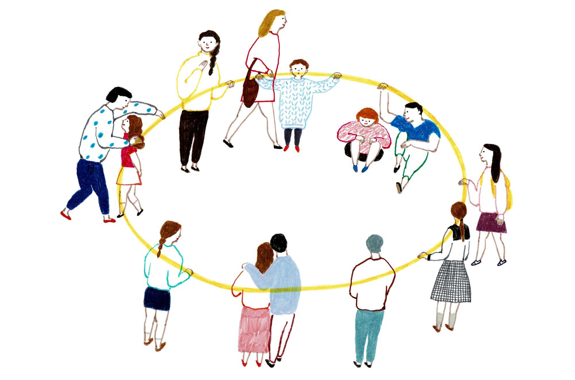 多様な子供たちと人の輪